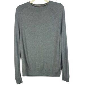 Ted Baker Men's Wool Blend Classic Preppy Gray Crewneck Knit Medium Sweater